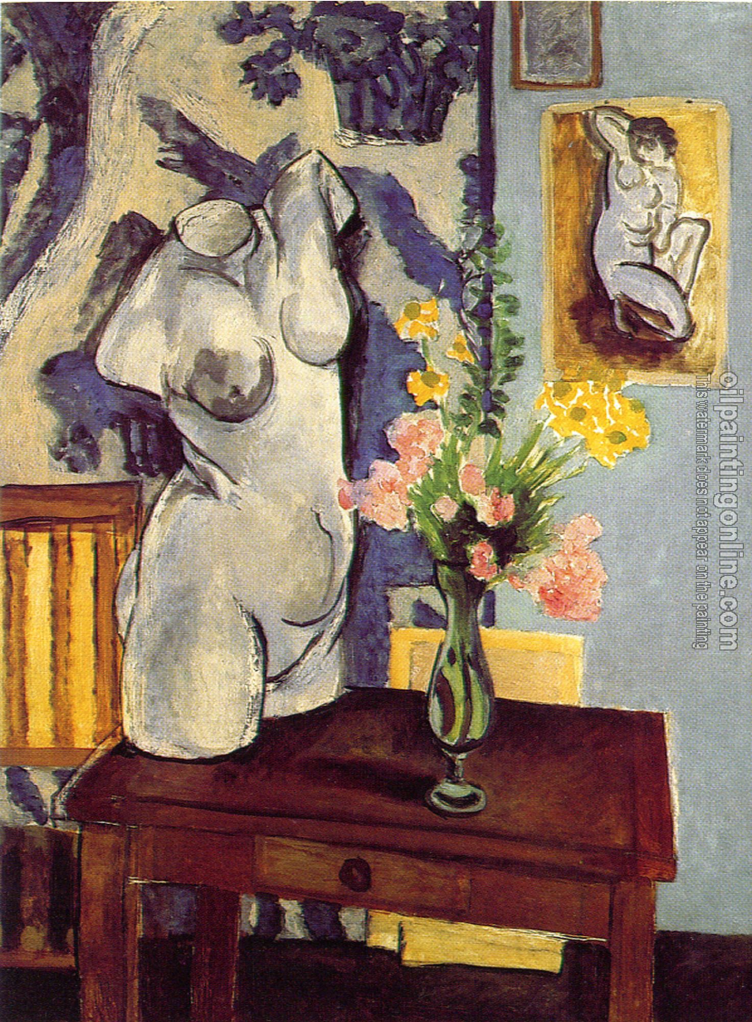 Matisse, Henri Emile Benoit - plaster figure bouquet of flowers